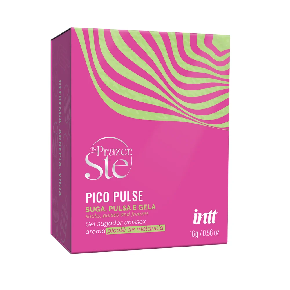Pico Pulse Melancia - Gel estimulante unissex com efeito de sucção real. Aroma irresistível de picolé de melancia